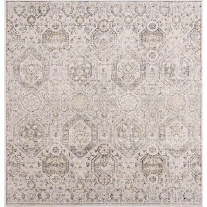 Parkerfield Beige/Black/Charcoal 5 ft. x 5 ft. Area Rug