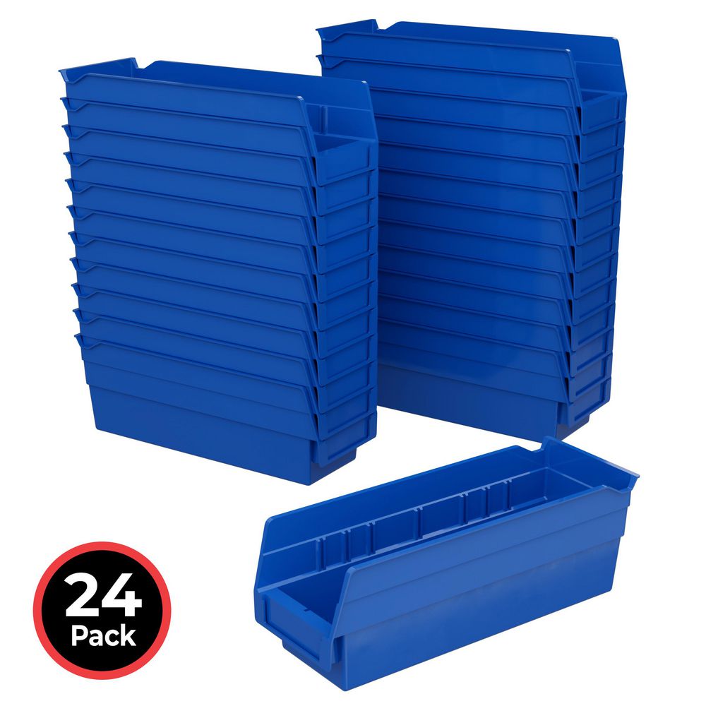 Akro-Mils 30120 Plastic Shelf Storage Bins/ Totes, 12 in. x 4 in