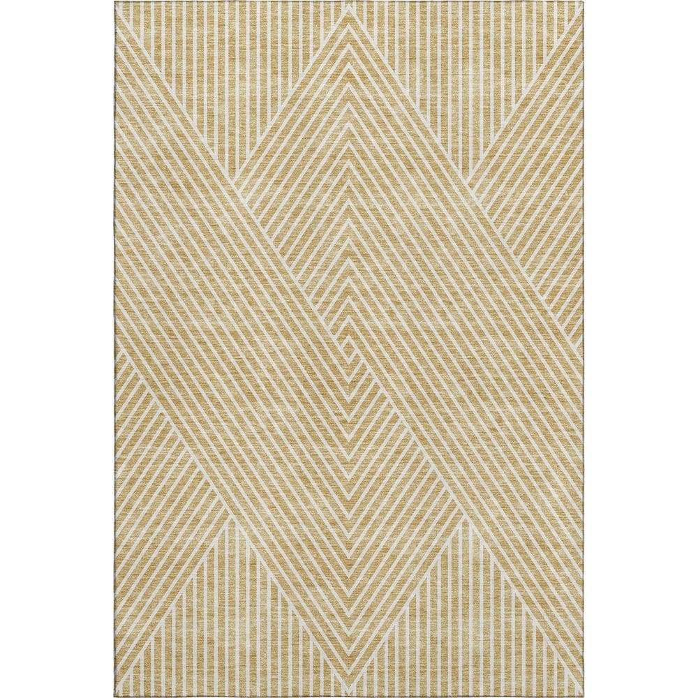 Mayfield Premium Machine Washable Abstract AMF937 Gold 9 ft. x 12 ft. Area Rug price history on PriceWatchPro