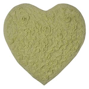 Bell Flower Collection 100% Cotton Tufted Non-Slip Bath Rugs, 25 in. x25 in. , Green