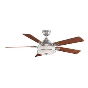 Stafford 52 in. Brushed Nickel Ceiling Fan with Light Kit and Remote Control