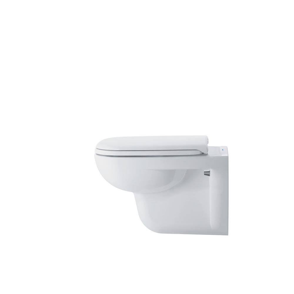 White Wall Mounted Dual Flush Elongated Toilet Bowl