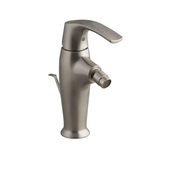 KOHLER Symbol 1-Handle Bidet Faucet in Vibrant Brushed Nickel