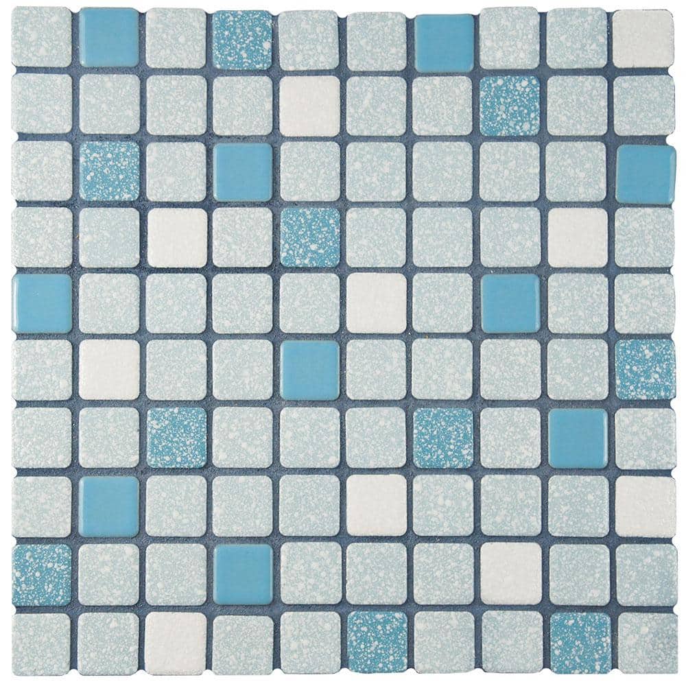 Crystalline Square Blue 6 in. x 6 in. Porcelain Mosaic Take Home Tile Sample price history on PriceWatchPro