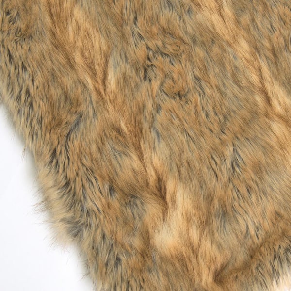 LHC Faux Fur Throw - 60 x 70 in. - Amber Brown