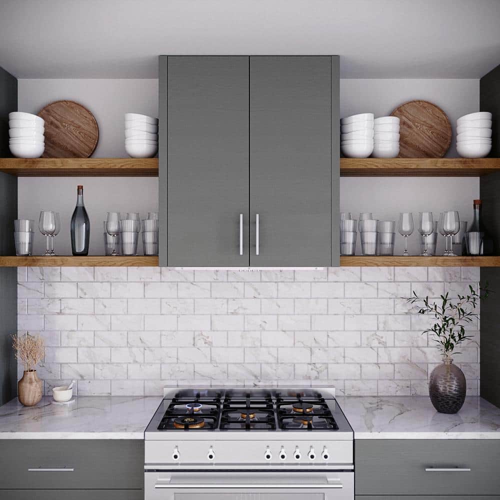 Streamline 28-inch Brushed Stainless Steel Insert Range Hood with Charcoal Filter