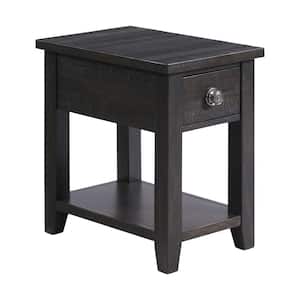 Kahlil 16 in. Presso 1-Drawer Wood Chairside Table with USB