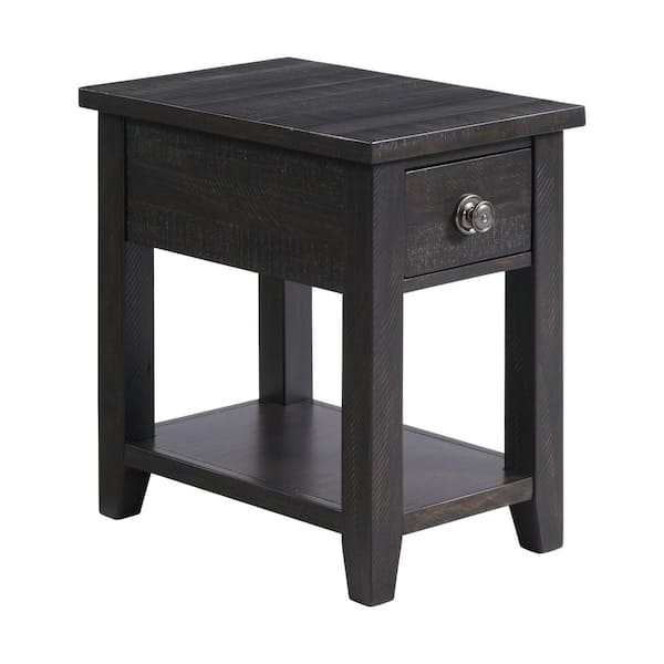 Picket House Furnishings Kahlil 16 in. Presso 1-Drawer Wood Chairside Table with USB