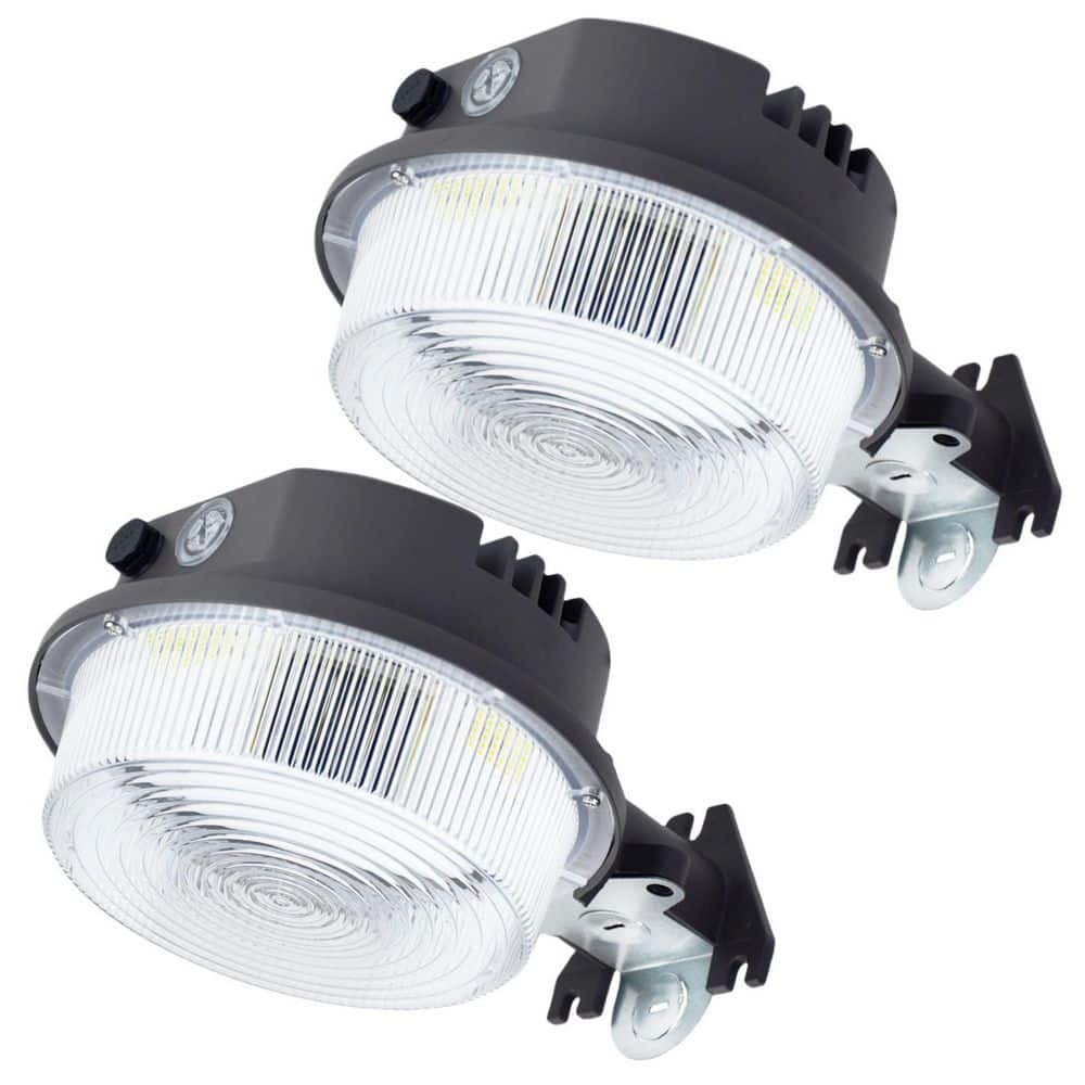 150-Watt Equivalent Bronze 4000 Lumens Integrated LED Flood Light, 5000K Area Light with Dusk to Dawn Sensor (2-Pieces) price history on PriceWatchPro