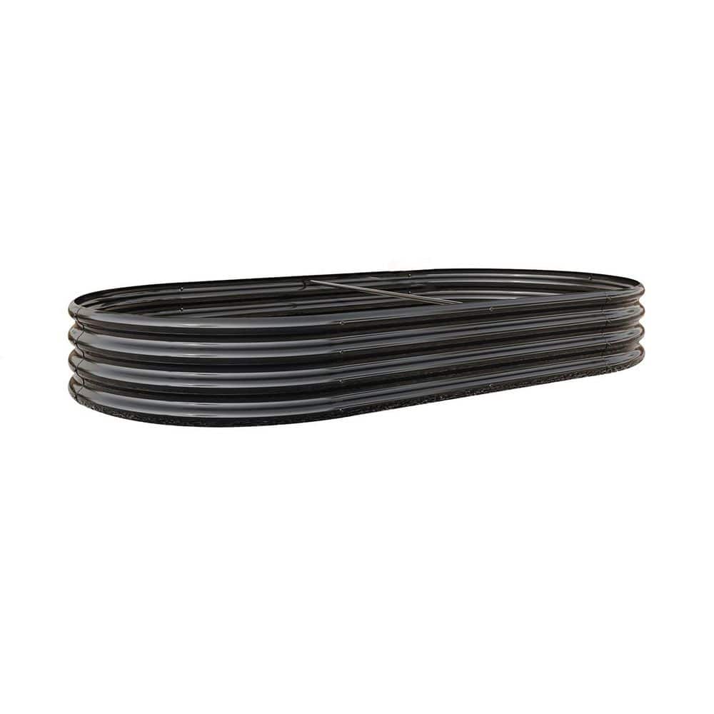 8x4x1ft Black Metal Oval Raised Garden Bed, Outdoor Planter Box for Vegetables, Flowers, Herbs, Fruits (1-Pack) price history on PriceWatchPro