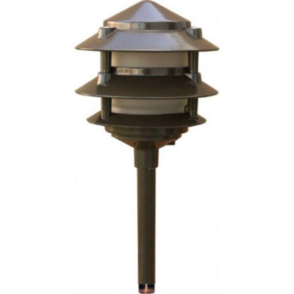 Filament Design Corbin 1-Light Bronze 3-Tier Pagoda Outdoor LED Pathway Light