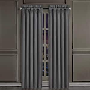 Darwin Charcoal Charcoal Polyester 84" Window Panel Pair