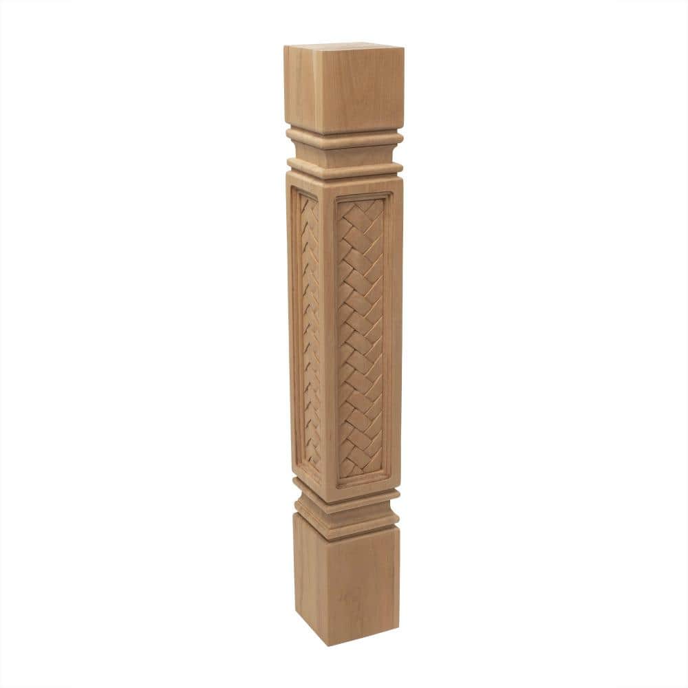 Unfinished Cherry Mission Weave Kitchen Island Leg