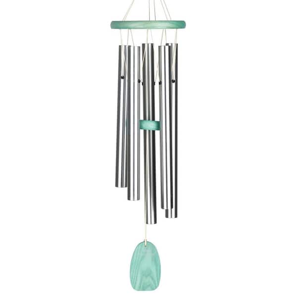 WOODSTOCK CHIMES Signature Collection, Woodstock Beachcomber Chime, 24 in. Silver Wind Chime