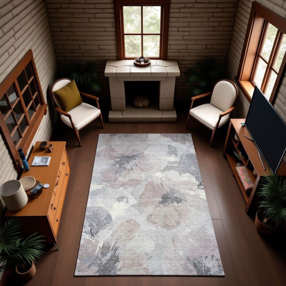 Mayfield Premium Machine Washable Abstract AMF1554 Taupe 8 ft. x 10 ft. Area Rug price history on PriceWatchPro