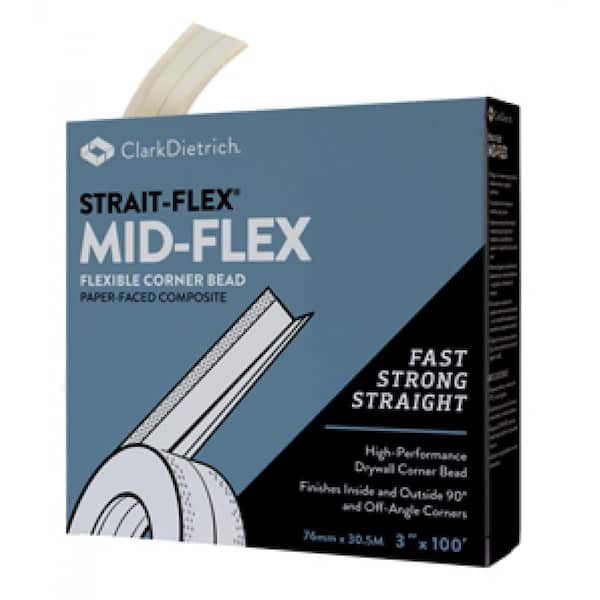 Strait-Flex 3 in. x 100 ft. Mid-Flex Flexible Paper Corner Bead
