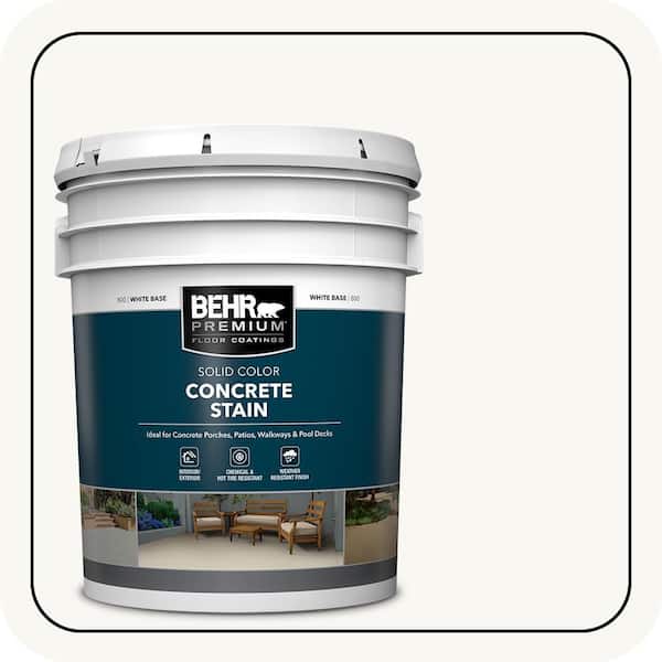 5 gal. White Solid Color Flat Interior/Exterior Concrete Stain