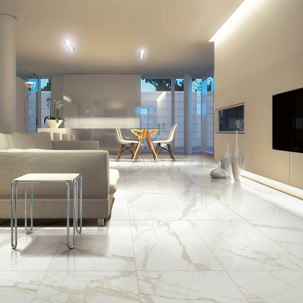 Stazzema Calacatta Large Format Polished Porcelain Tile