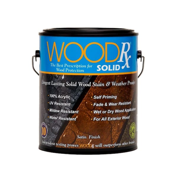 WoodRx 1 gal. Granite Solid Wood Exterior Stain and Sealer