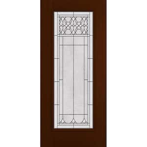 36 in. x 80 in. Full View Selwyn Reversible Decorative Glass Amaretto Fiberglass Front Door Slab
