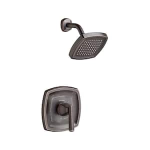 Edgemere 1-Handle Water-Saving Shower Faucet Trim Kit for Flash Rough-in Valves in Legacy Bronze (Valve Not Included)