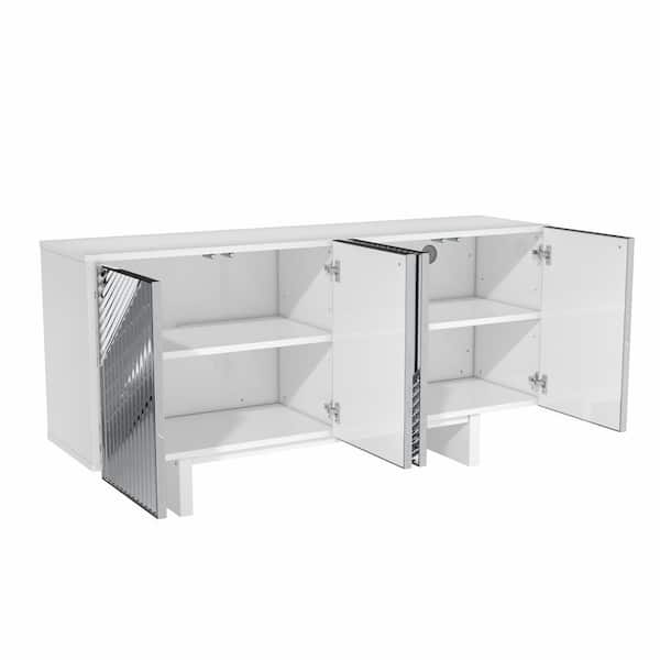 Clihome storage kitchen side cabinet 45-in W x 28-in H x 13-in D Brown Base Ready To Assemble Cabinet (Flat Panel Slab Door Style)