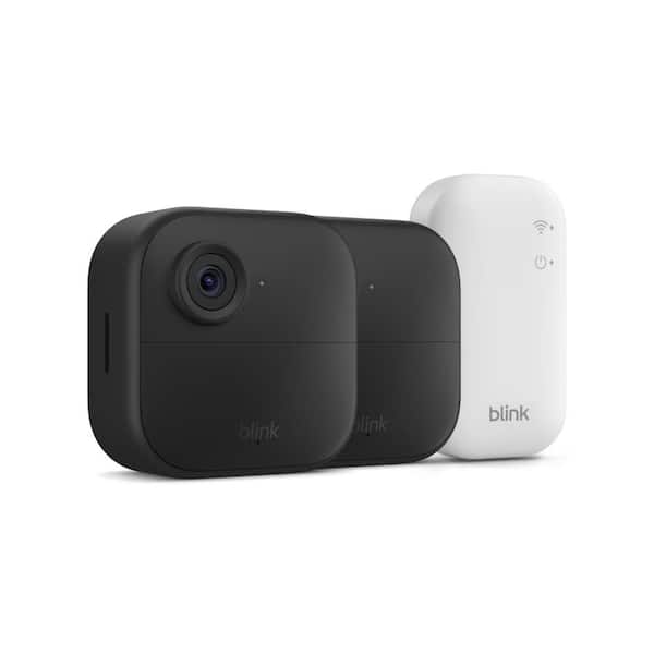 Outdoor 4-Wireless Smart Battery-Powered Outdoor HD Security Camera with 2-Cameras, Sync Module Core Included (Black)