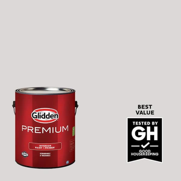 Glidden Premium 1 gal. PPG1004-1 Go To Gray Semi-Gloss Interior Latex Paint