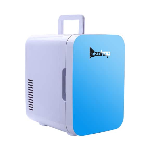 Winado 0.21 cu. ft. 8-Can Electric Portable Mini Fridge in Blue without Freezer