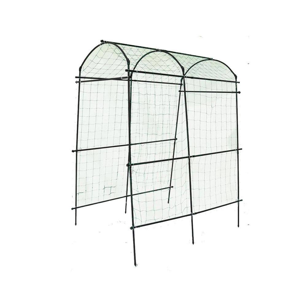 7 in. Polyethylene-Coated Stainless Steel Arch Garden Trellis for Climbing Plants, Outdoor Gardening Trellis price history on PriceWatchPro