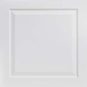 Raised Panel White Matte 2 ft. x 2 ft. PVC Lay-in Faux Tin Ceiling Tile