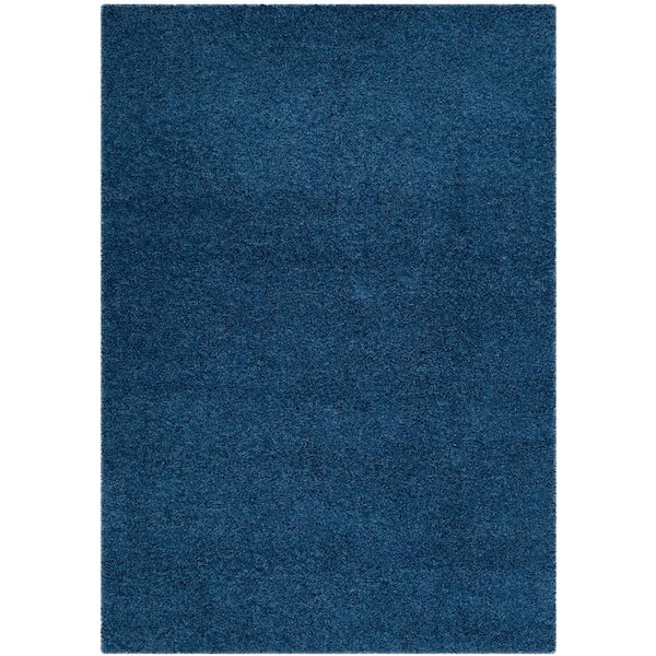 SAFAVIEH Laguna Shag Blue 5 ft. x 8 ft. Solid Area Rug