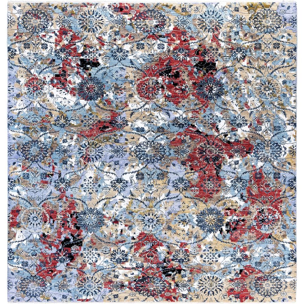 Ikat Purple 8 X 10 Hand-Knotted Wool Silk Indoor Area Rug price history on PriceWatchPro
