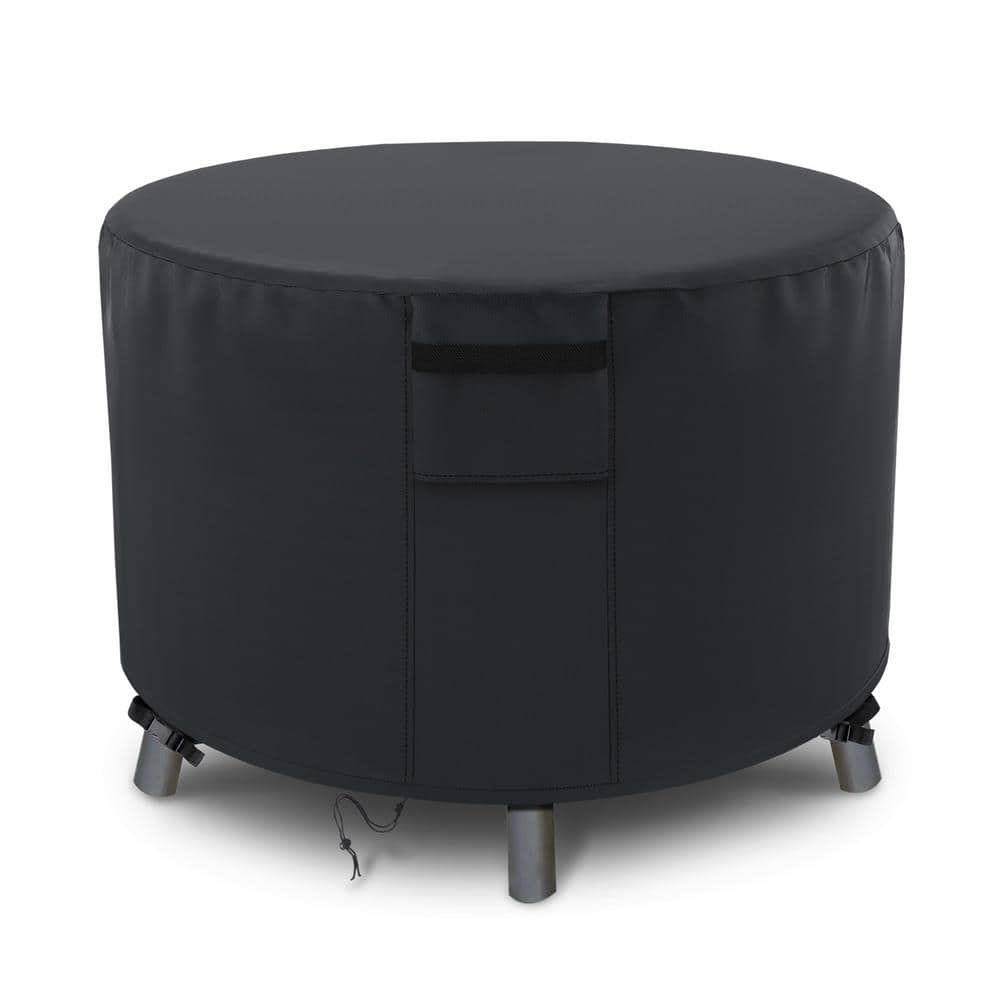 Heavy-Duty 37 in. Dia x 21 in. H Black Outdoor Round Fire Pit Cover Waterproof Durable and UV-resistant price history on PriceWatchPro