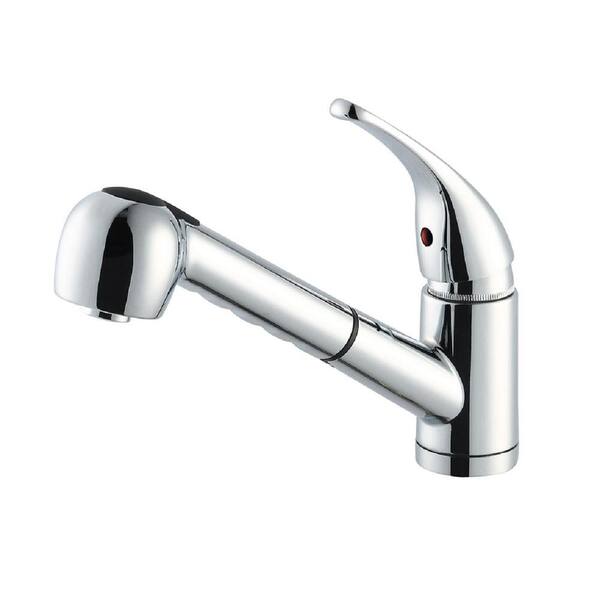 Design House Milano Single-Handle Pull-Out Sprayer Kitchen Faucet in Polished Chrome