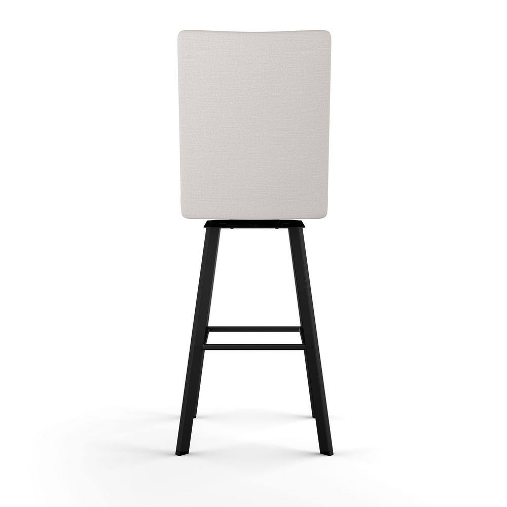 Elmira Light Grey Polyester Swivel Counter Height Barstool