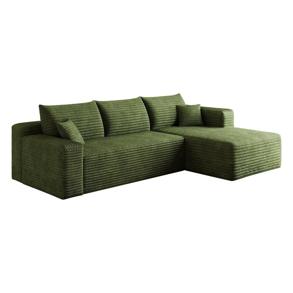 UOI 95 in Wide Cloud Sectional Sofa Plush Corduroy Fabric U-Shaped