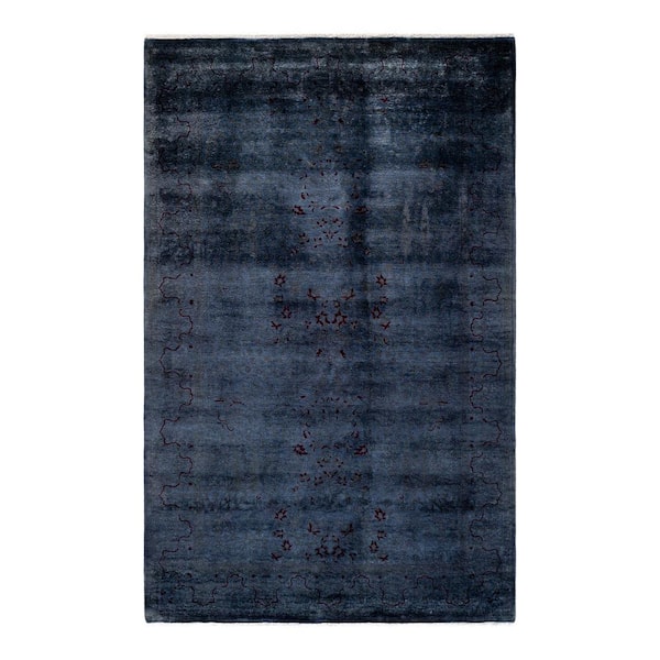 Solo Rugs Blue 4 ft. 9 in. x 7 ft. 7 in. Fine Vibrance One-of-a-Kind Hand-Knotted Area Rug