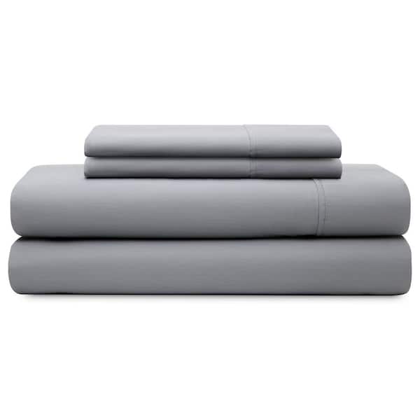 Brookside 4-Piece Slate Solid Microfiber California King Sheet Set