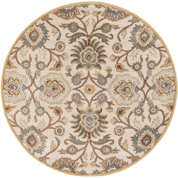Artistic Weavers Cambrai Taupe 6 ft. x 6 ft. Round Indoor Area Rug