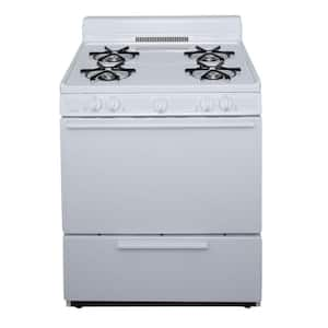 30 in. 3.91 cu. ft. Freestanding Gas Range in White