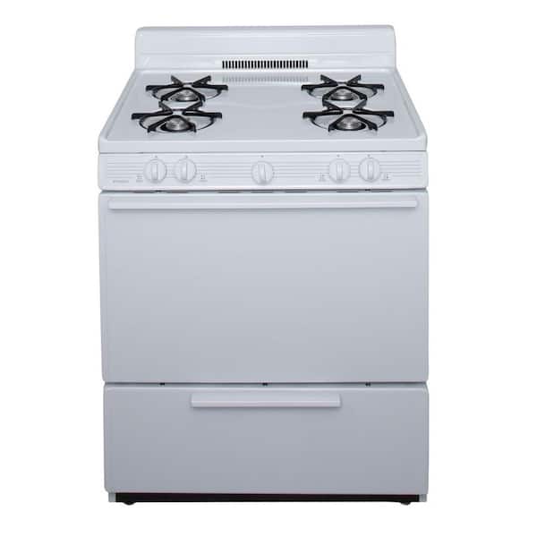 Unbranded 30 in. 3.91 cu. ft. Freestanding Gas Range in White