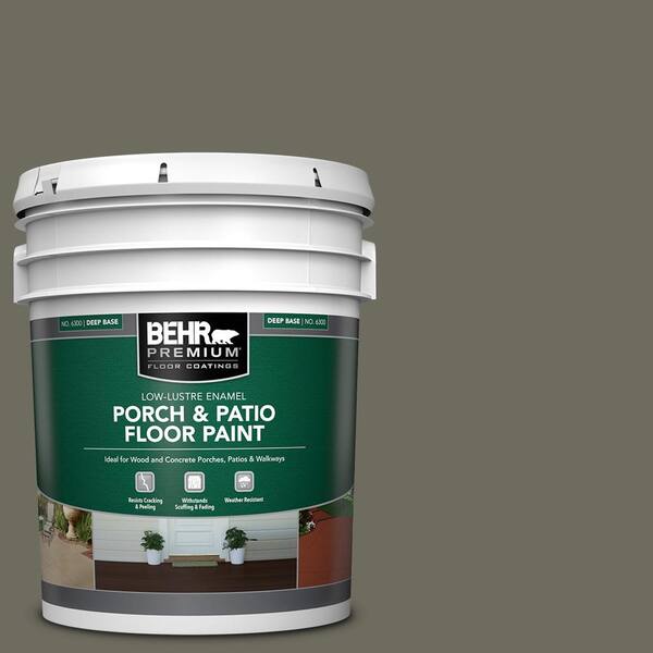 BEHR PREMIUM 5 gal. #N370-6 Gladiator Gray Low-Lustre Enamel Interior/Exterior Porch and Patio Floor Paint