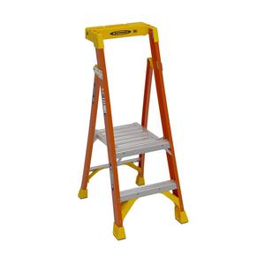 Louisville Ladder 4 Steps, 4 ft. High, Type IA Rating, Fiberglass Platform Ladder  300 Lb Capacity, 25-1/8 Base Width FP1504 - 00236117 - Penn Tool Co., Inc