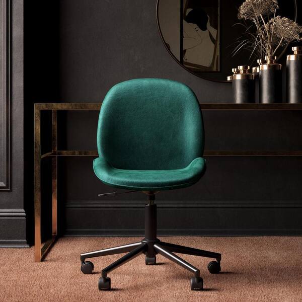 green velvet cosmo upholstered office chair