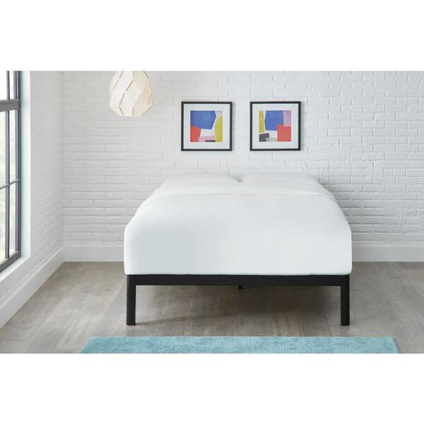 Black Metal Queen Bed Frame 60 In W X 14 In H Thd Wdslbf Q The Home Depot