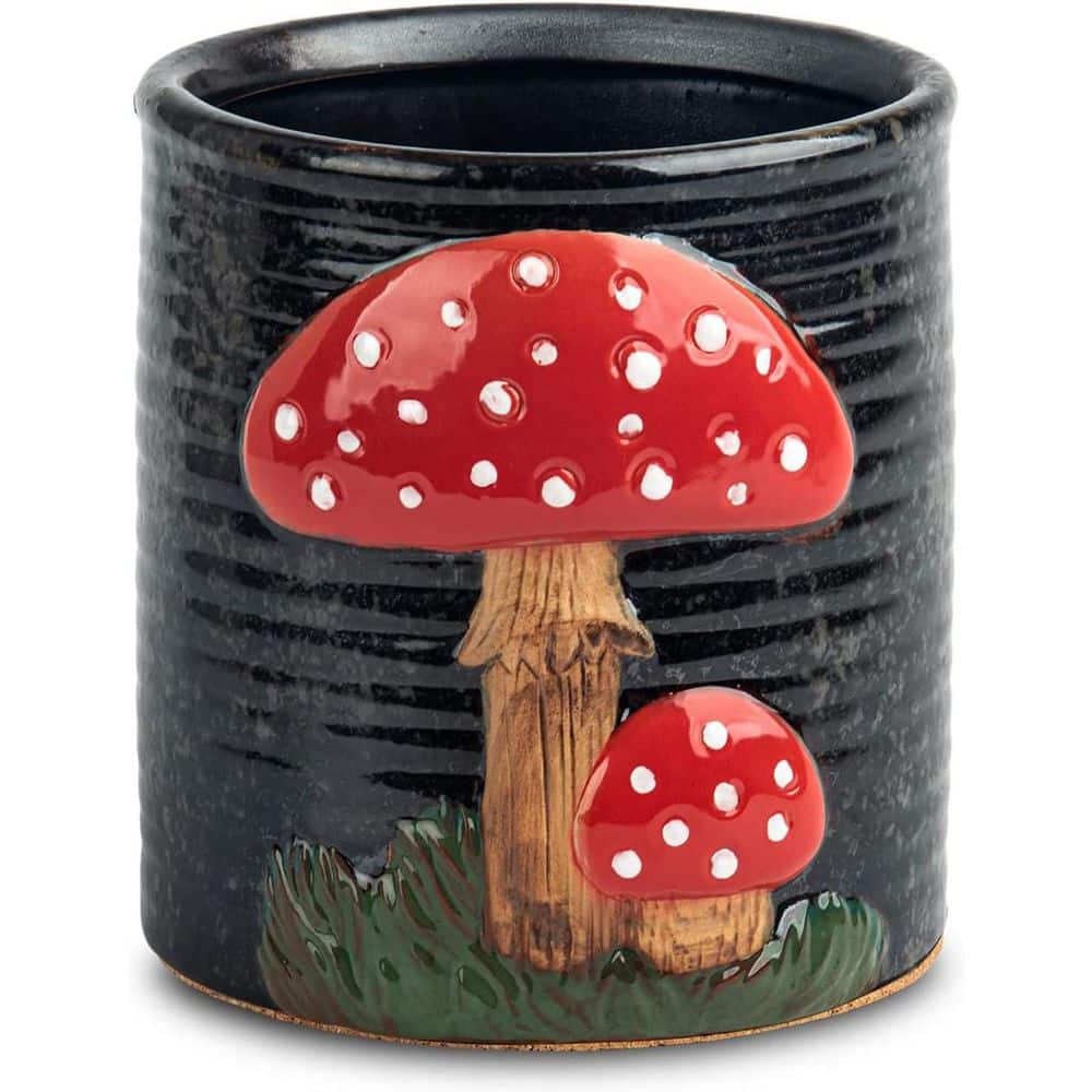 Mushroom Kitchen Utensil Holder Ceramic Large Cooking Utensil Organizer Cro