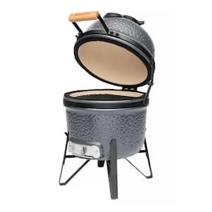 13 in. Ceramic Charcoal Grill in Blue