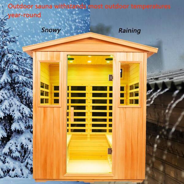 Xspracer Moray 4-Person Outdoor Infrared Sauna with 8 Far-Infrared