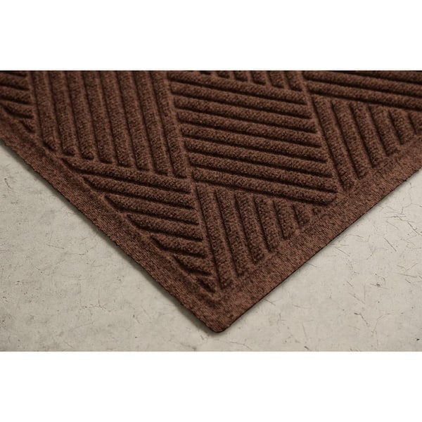 Aqua Shield Diamonds Doormat, 2' x 3', Dark Brown